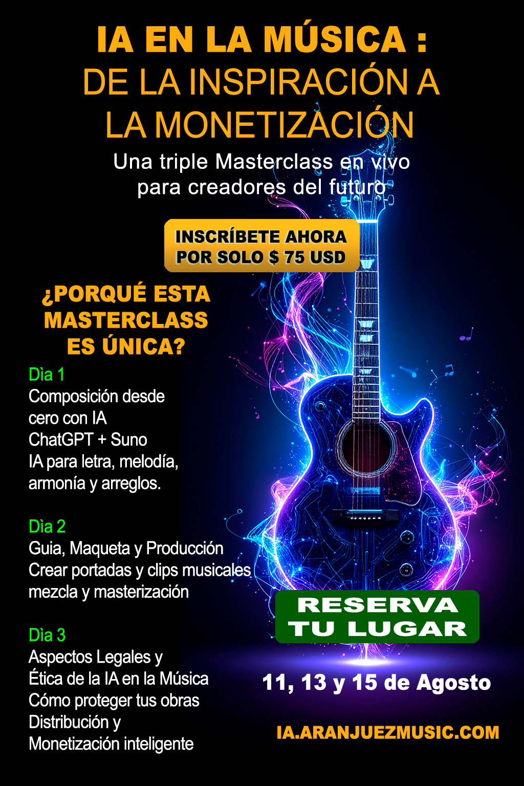 Fechas y Expositores